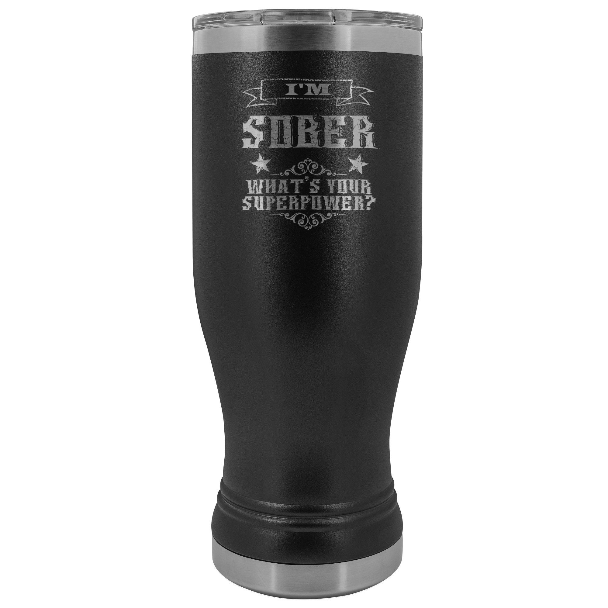 Sobriety Gift for Him for Her Sponsor Mug Sober Anniversary I'm Sober Pilsner Tumbler Insulated Travel Coffee Cup 20oz BPA Free
