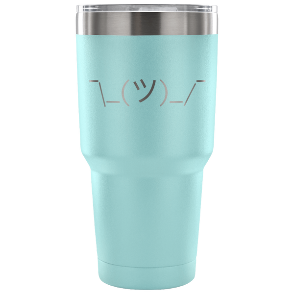 Shrugging Emoji Shrug Man Emoticon Internet Meme Mug for Coworker Double Wall Vacuum Insulated Hot & Cold Travel Cup 30oz BPA Free-Cute But Rude
