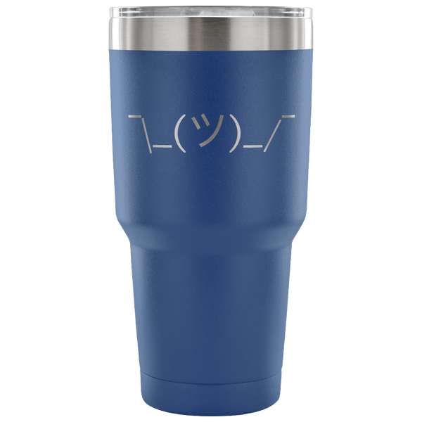 Shrugging Emoji Shrug Man Emoticon Internet Meme Mug for Coworker Double Wall Vacuum Insulated Hot & Cold Travel Cup 30oz BPA Free-Cute But Rude
