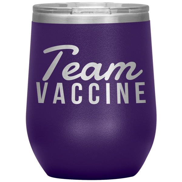 Funny Nurse Tumbler Team Vaccine Stemless Insulated Travel Wine Cup BPA Free 12oz