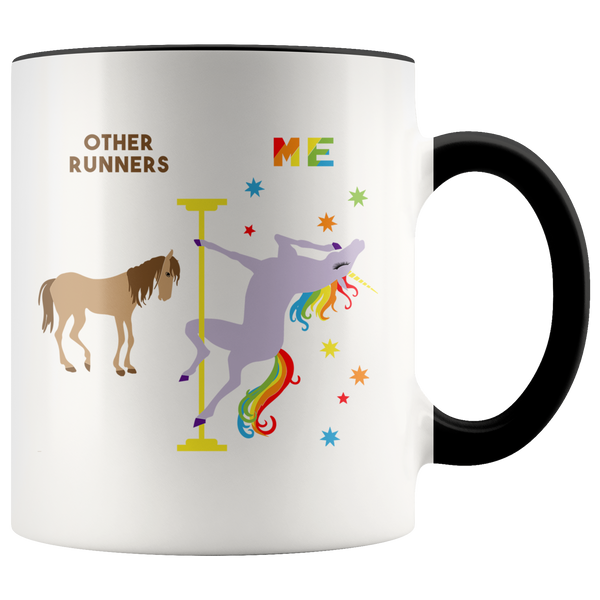Runner Gifts Funny Running Mug for Birthday Gift Best Track Runner Ever Coffee Cup Pole Dancing Unicorn