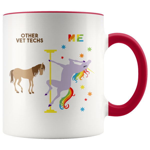 Veterinary Technician Gift for Vet Tech Mug Funny Veterinary Tech Retirement Gift Graduation Gift Idea Coffee Cup Pole Dancing Unicorn
