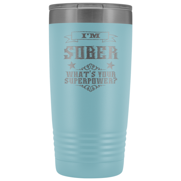 Sobriety Gift for Him for Her Sponsor Mug Sober Anniversary I'm Sober Tumbler Insulated Travel Coffee Cup 20oz BPA Free