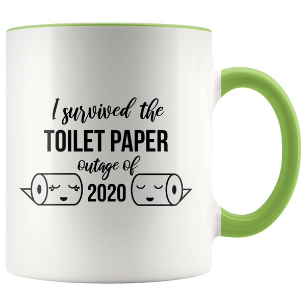 Toilet Paper Mug I Survived the Toilet Paper Outage of 2020 Mug Funny Toilet Humor TP Gag Gift for Coworker Coffee Cup Work From Home Gifts