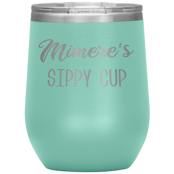 Mimere's Sippy Cup Mimere Wine Tumbler Gift Funny Stemless Insulated BPA Free 12oz Travel Cup
