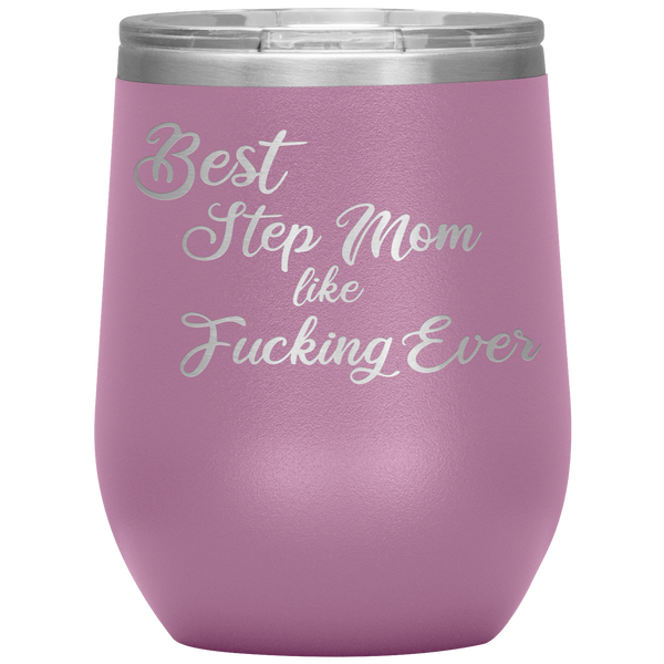 Stepmom Gift for Stepmom Wine Tumbler Stepmother Gifts Stemless Insulated BPA Free 12oz Travel Sippy Cup