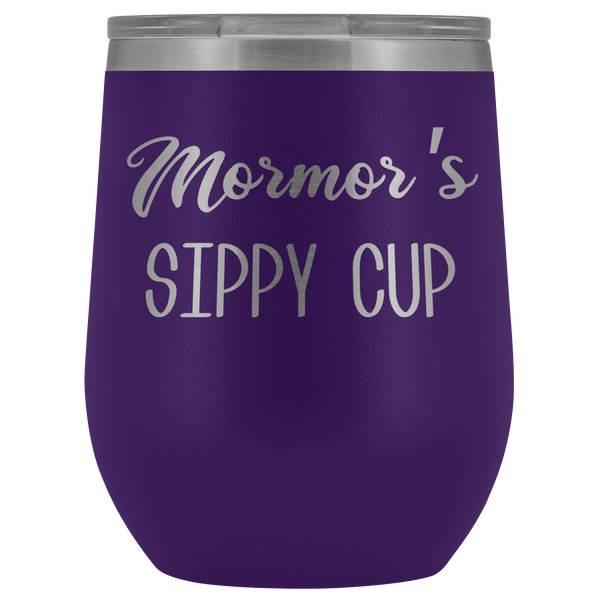 Mormor's Sippy Cup Mormor Wine Tumbler Gifts Funny Stemless Stainless Steel Insulated Tumblers Hot Cold BPA Free 12oz Travel Cup