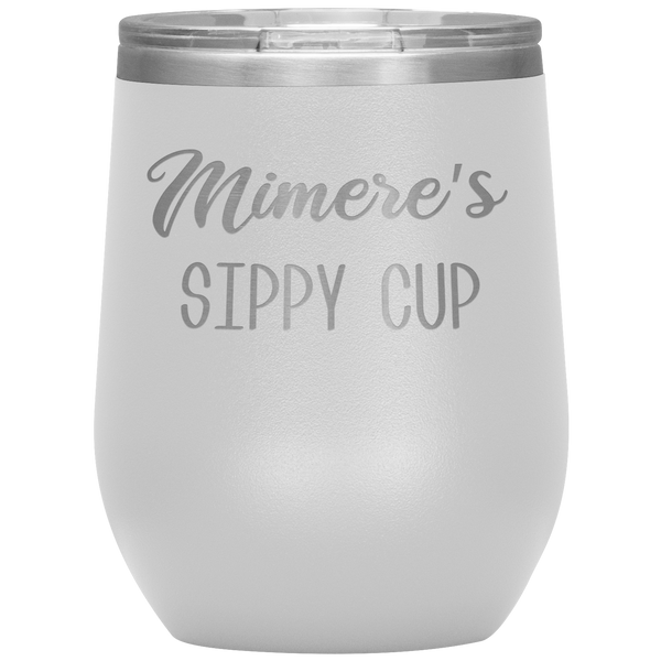 Mimere's Sippy Cup Mimere Wine Tumbler Gift Funny Stemless Insulated BPA Free 12oz Travel Cup