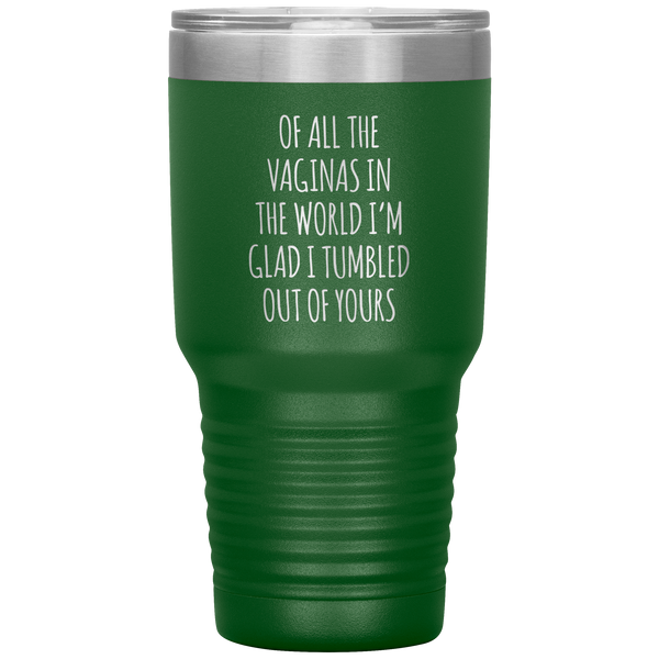 Funny Mother's Day Tumbler Of All the Vaginas in the World Tumbler Travel Coffee Cup BPA Free
