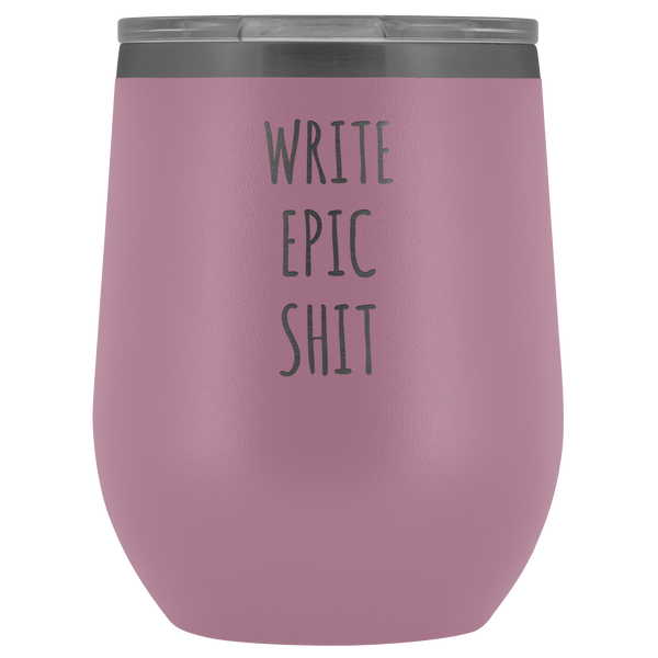 Funny Writer Gifts for Men for Women Author Tumbler Writer Stemless Stainless Steel Insulated Wine Tumbler Cup BPA Free 12oz