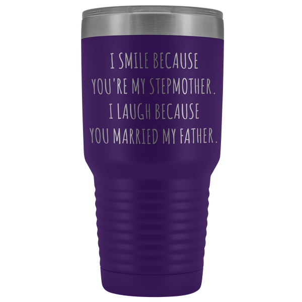 Stepmom Mug Step Mom Gifts Stepmother Gift for Step-Mom Present for Stepparent Mother's Day Funny Tumbler Insulated Hot Cold Travel Coffee Cup 30oz BPA Free