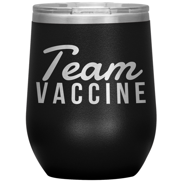 Funny Nurse Tumbler Team Vaccine Stemless Insulated Travel Wine Cup BPA Free 12oz