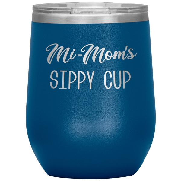 Mi-Mom's Sippy Cup Wine Tumbler Gifts Funny Stemless Insulated Wine Tumblers Hot Cold BPA Free 12oz Travel Cup