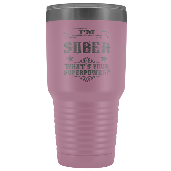 Sobriety Gift for Him for Her Sponsor Mug Sober Anniversary I'm Sober Tumbler Insulated Travel Coffee Cup 30oz BPA Free