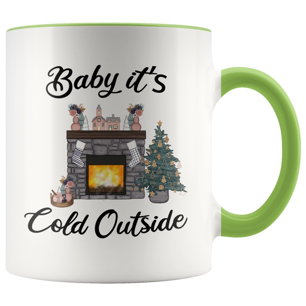 Baby it's Cold Outside Mug Christmas Gift Cute Winter Mugs with Sayings Gift for Grandma for Girlfriend Coffee Cup Stocking Stuffer