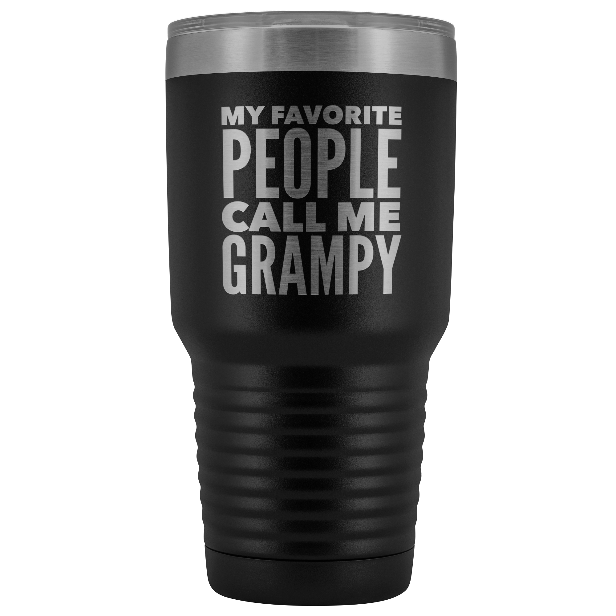 Gifts for Grampy My Favorite People Call Me Grampy Tumbler Metal Mug Double Wall Insulated Hot Cold Travel Cup 30oz BPA Free