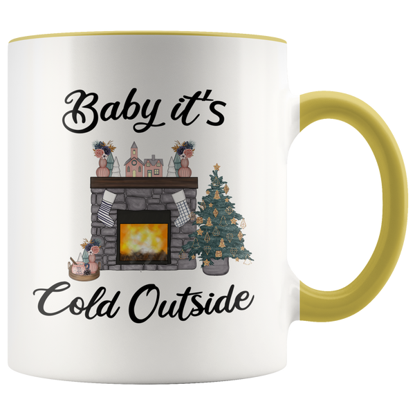 Baby it's Cold Outside Mug Christmas Gift Cute Winter Mugs with Sayings Gift for Grandma for Girlfriend Coffee Cup Stocking Stuffer