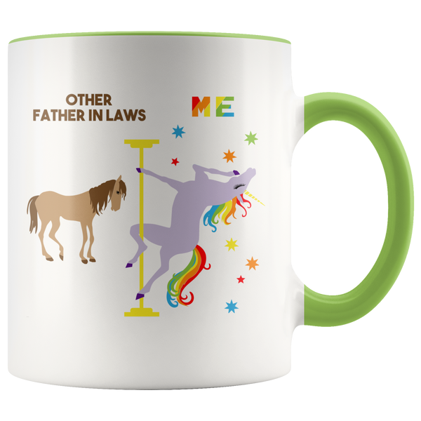 Funny Father-in-Law Gift Father in Law Mug Best Father-in-Law Ever Father of the Bride Coffee Cup Pole Dancing Unicorn