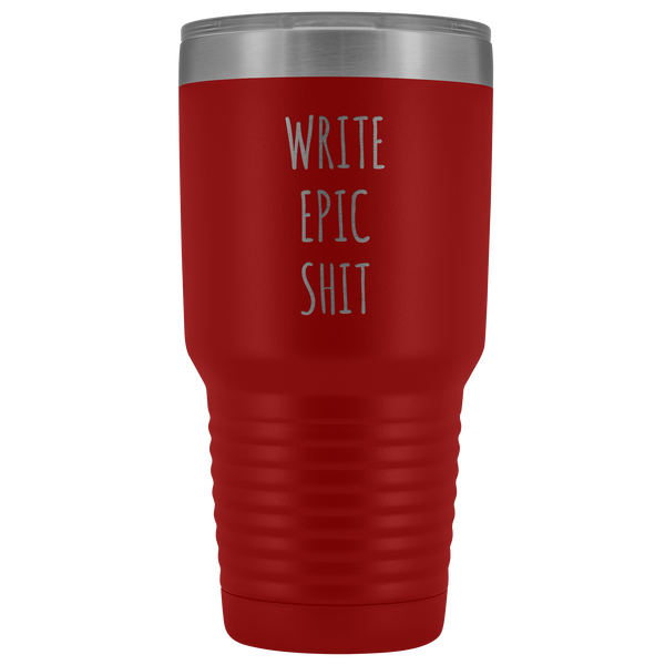 Funny Gifts for Writers Author Tumbler Insulated Hot Cold Travel Coffee Cup 30oz BPA Free