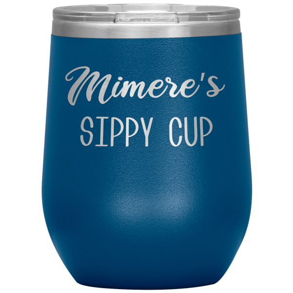 Mimere's Sippy Cup Mimere Wine Tumbler Gift Funny Stemless Insulated BPA Free 12oz Travel Cup