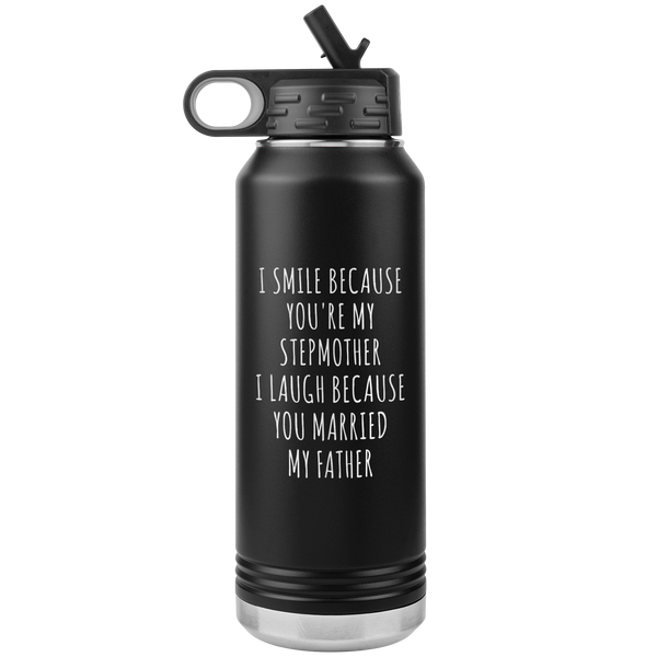 Funny Stepmom Mother's Day Gift Step Mom Water Bottle Insulated Tumbler 32oz BPA Free