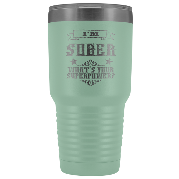 Sobriety Gift for Him for Her Sponsor Mug Sober Anniversary I'm Sober Tumbler Insulated Travel Coffee Cup 30oz BPA Free