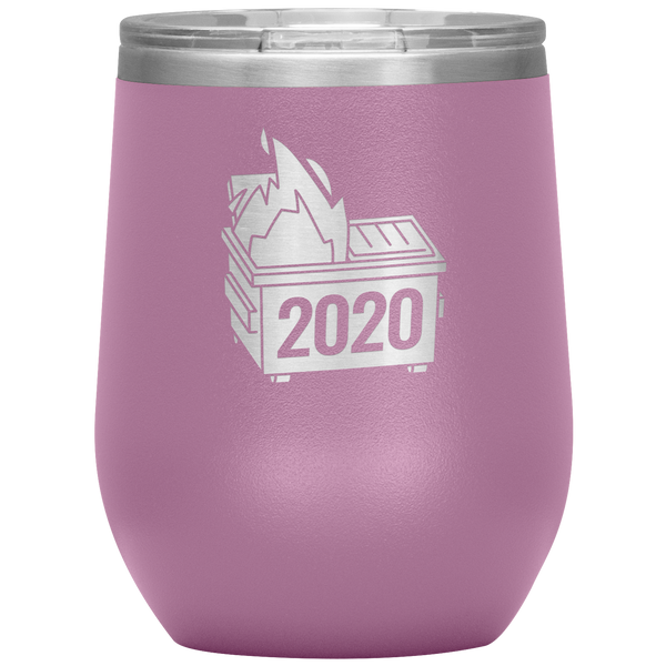 2020 Dumpster Fire Worst Year Ever One Star Dumpster Funny 2020 Gifts Stemless Insulated Travel Wine Tumbler BPA Free 12oz