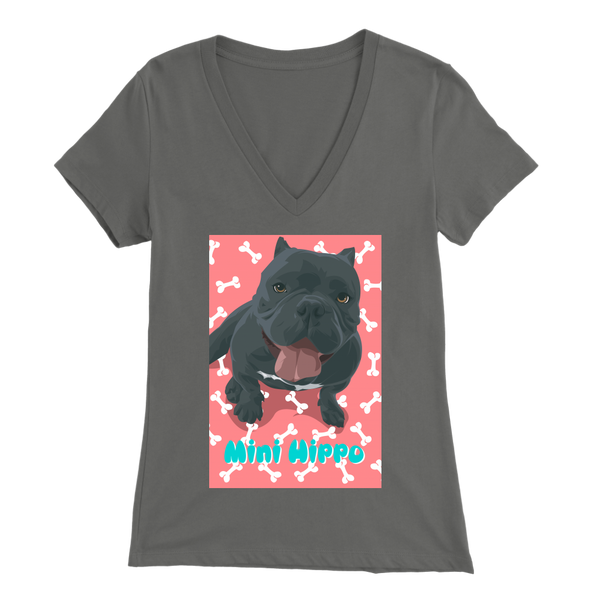 Mini Hippo T-Shirt Women's V-Neck