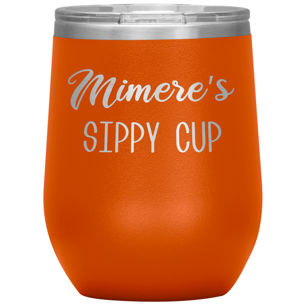 Mimere's Sippy Cup Mimere Wine Tumbler Gift Funny Stemless Insulated BPA Free 12oz Travel Cup