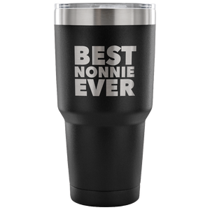 Nonnie Gifts Best Nonnie Ever Tumbler Metal Mug Double Wall Vacuum Insulated Hot Cold Travel Cup 30oz BPA Free-Cute But Rude