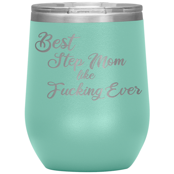 Stepmom Gift for Stepmom Wine Tumbler Stepmother Gifts Stemless Insulated BPA Free 12oz Travel Sippy Cup