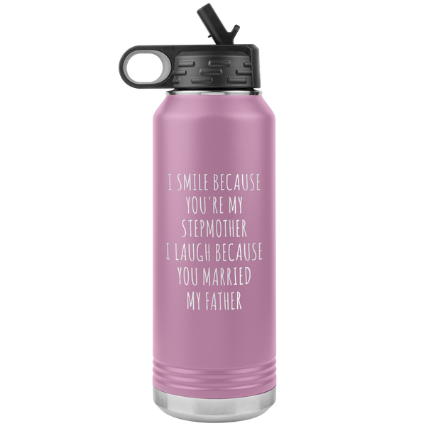 Funny Stepmom Mother's Day Gift Step Mom Water Bottle Insulated Tumbler 32oz BPA Free