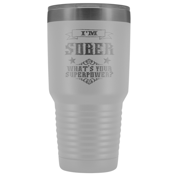 Sobriety Gift for Him for Her Sponsor Mug Sober Anniversary I'm Sober Tumbler Insulated Travel Coffee Cup 30oz BPA Free
