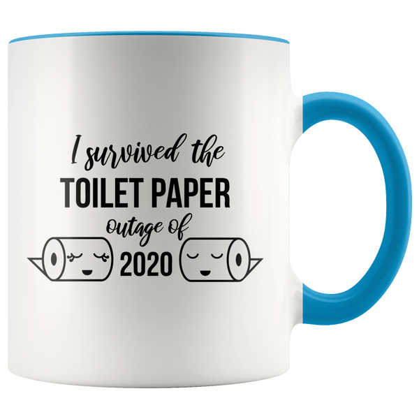 Toilet Paper Mug I Survived the Toilet Paper Outage of 2020 Mug Funny Toilet Humor TP Gag Gift for Coworker Coffee Cup Work From Home Gifts