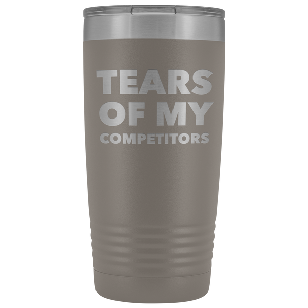 Funny Realtor Gift Weightlifting Sports Gifts Tears of My Competitors Tumbler Metal Mug Insulated Hot Cold Travel Coffee Cup 30oz BPA Free