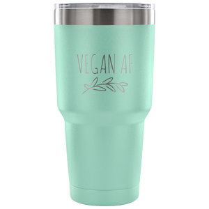 Vegan AF Tumbler Double Wall Vacuum Insulated Hot & Cold Travel Cup 30oz BPA Free