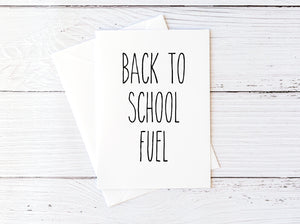 Back to School Fuel Card