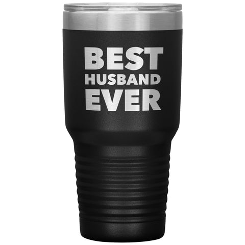 Best Husband Ever Tumbler Husband Travel Mug Great Gifts for Husbands Funny Double Wall Vacuum Insulated Hot & Cold Travel Cup 30oz BPA Free - Black