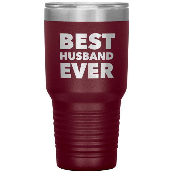 Best Husband Ever Tumbler Husband Travel Mug Great Gifts for Husbands Funny Double Wall Vacuum Insulated Hot & Cold Travel Cup 30oz BPA Free - Black