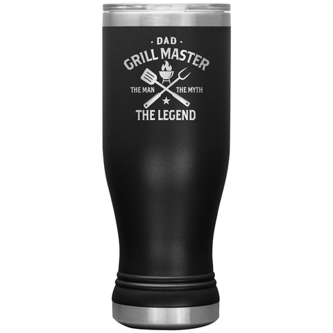 Dad Grillmaster The Man The Myth The Legend Father's Day Gift Insulated Beer Pilsner Travel Cup 20oz BPA Free