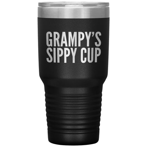 Grampy's Sippy Cup Tumbler Funny Metal Mug Insulated Hot Cold Travel Cup 30oz BPA Free Gift