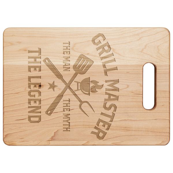 Grilling Gift For Dad BBQ Gift For Dad Grill Gift Grill Master Maple Cutting Board Chopping Board Fathers Day Gift for Men The Man The Myth
