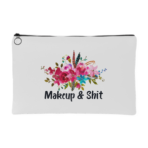Makeup & Shit Cosmetic Bag Floral Pouch