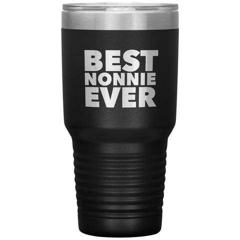 Nonnie Gifts Best Nonnie Ever Tumbler Metal Mug Insulated Hot Cold Travel Cup 30oz BPA Free