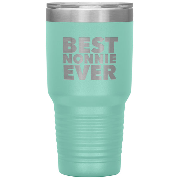 Nonnie Gifts Best Nonnie Ever Tumbler Metal Mug Insulated Hot Cold Travel Cup 30oz BPA Free