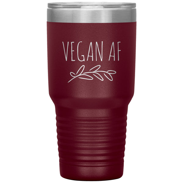 Vegan AF Tumbler Gifts for Vegans Vacuum Insulated Hot & Cold Travel Cup 30 oz BPA Free Polar Camel