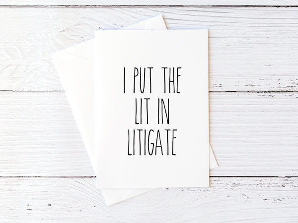 I Put The Lit In Litigate