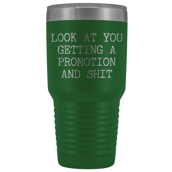 Coworker Congratulations Gifts Look at You Getting a Promotion Tumbler Metal Mug Insulated Hot Cold Travel Coffee Cup 30oz BPA Free