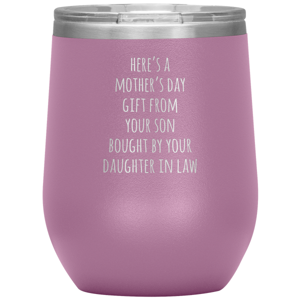 Funny Mother's Day Gift From Son Stemless Insulated Travel Wine Tumbler BPA Free 12oz