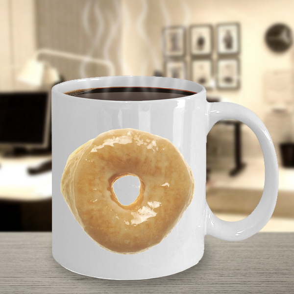 Glazed Donut Minimalist Coffee Mug Ceramic Coffee Cup 11 oz.-Cute But Rude